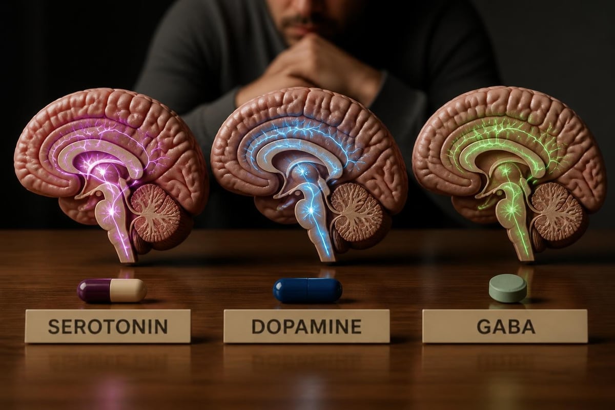 Mental drug mechanisms affecting neurotransmitters