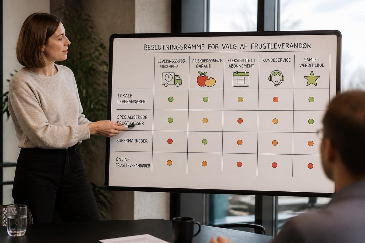 Leverandør evalueringskriterier