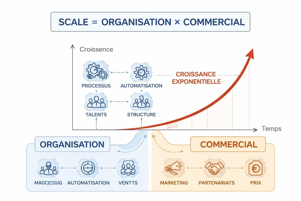Équation croissance organisation commercial