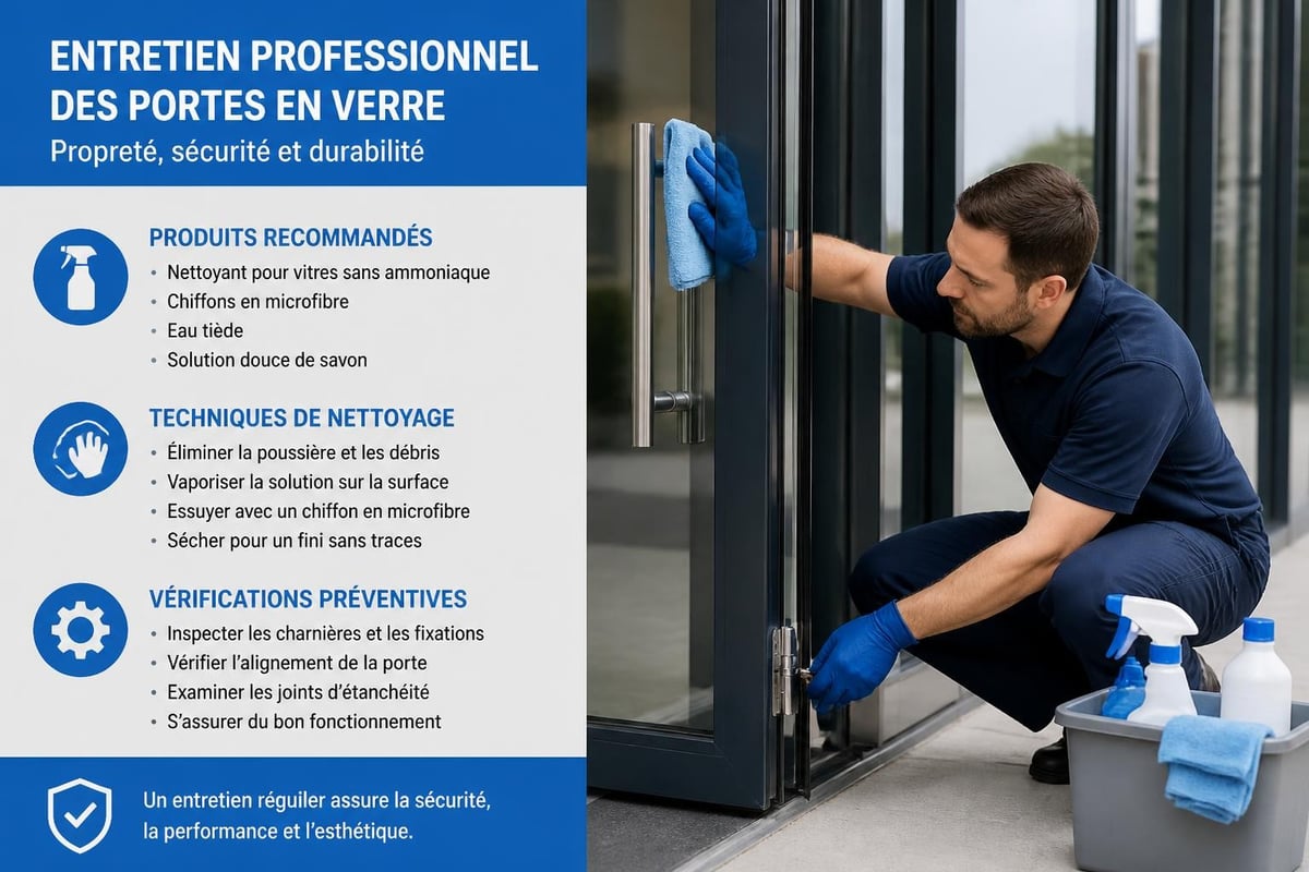 Processus d'entretien professionnel des portes vitrées