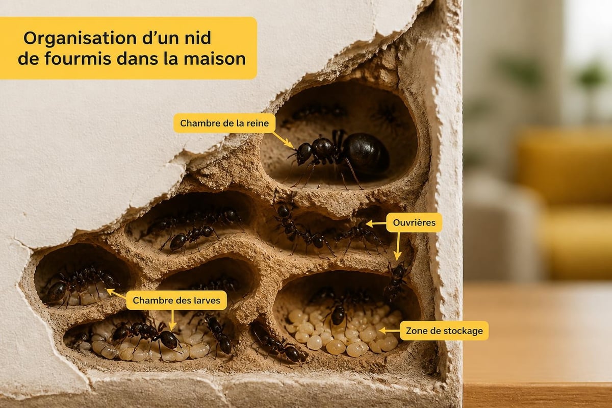 Structure d'une colonie de fourmis