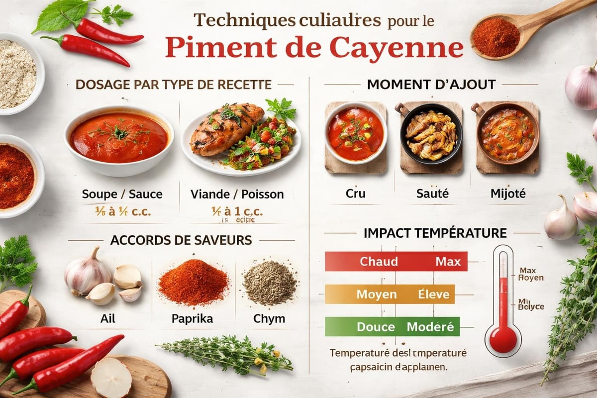 Techniques culinaires avec le piment de Cayenne