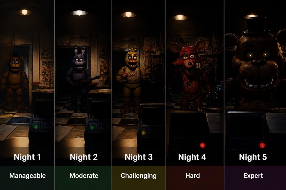 FNAF 4 night progression strategy