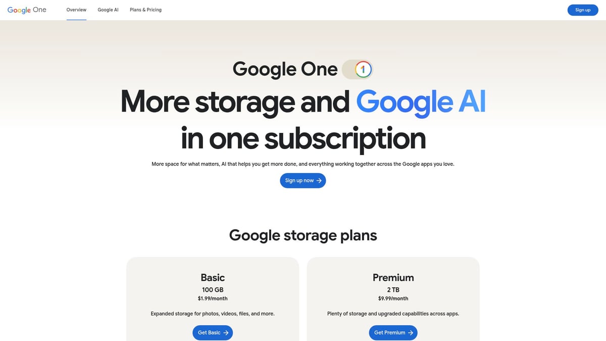 Cloud Vergleich 2026: Die 7 Top-Anbieter im Überblick - Google One Premium