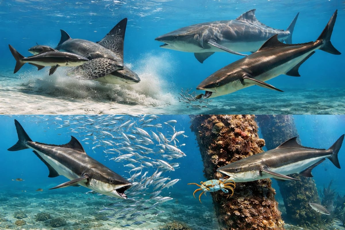 Cobia feeding behavior