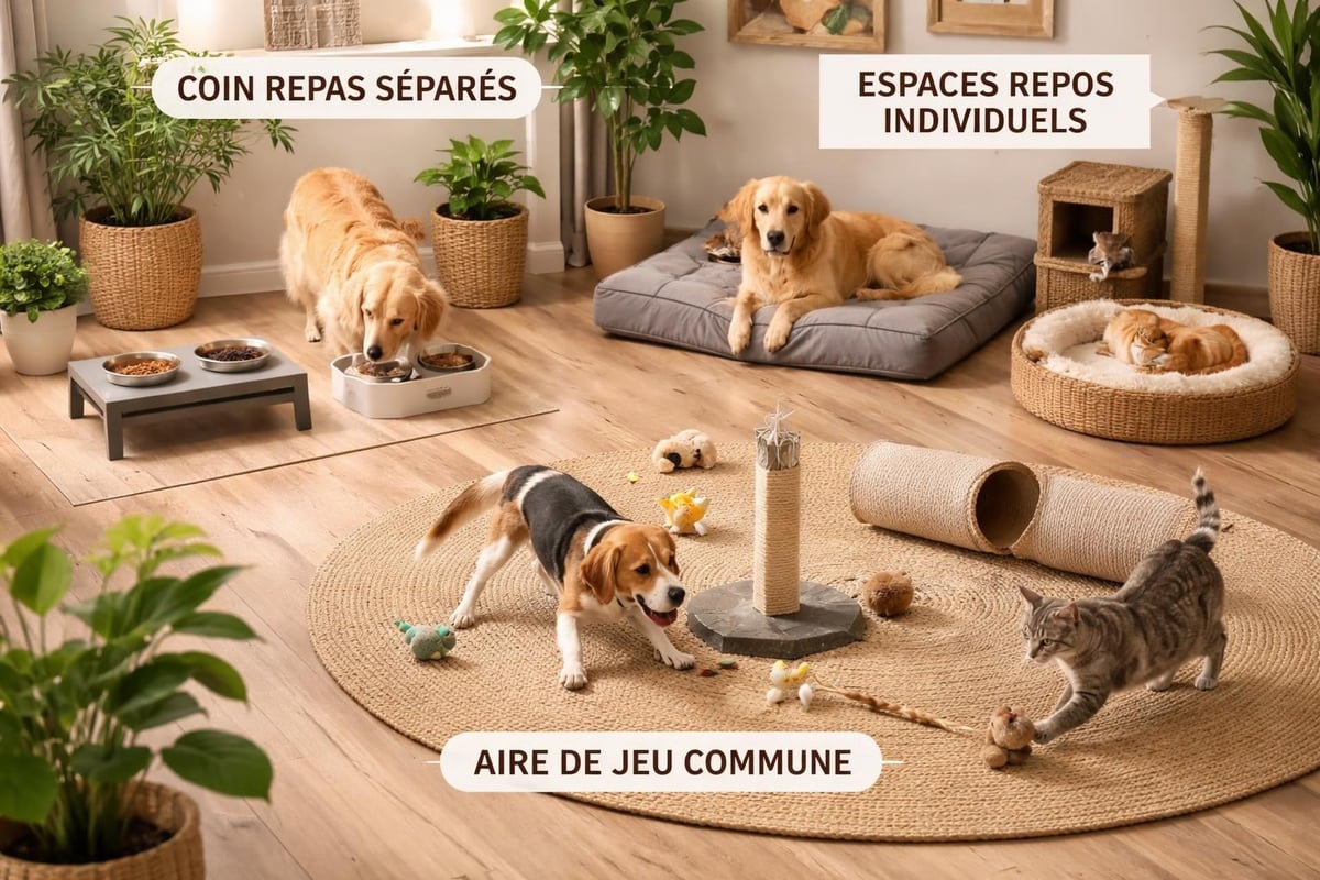 Pawtounes - Produits pour chiens et chats : guide complet 2026 - Aménagement multi-espèces