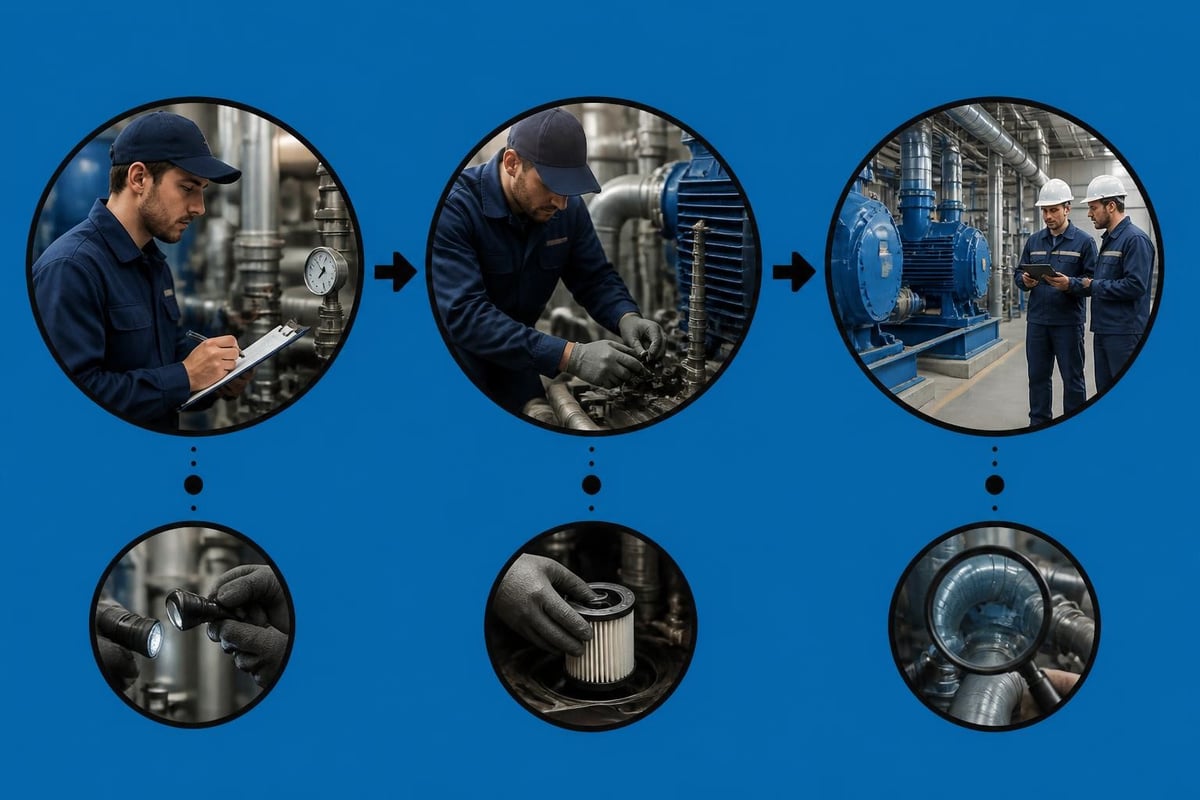 Preventive hydraulic maintenance workflow