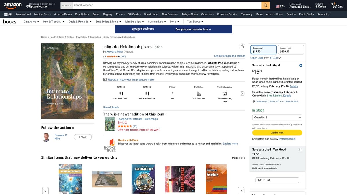 Top 9 Books on Relationships to Read in 2026 - Intimate Relationships by Rowland Miller