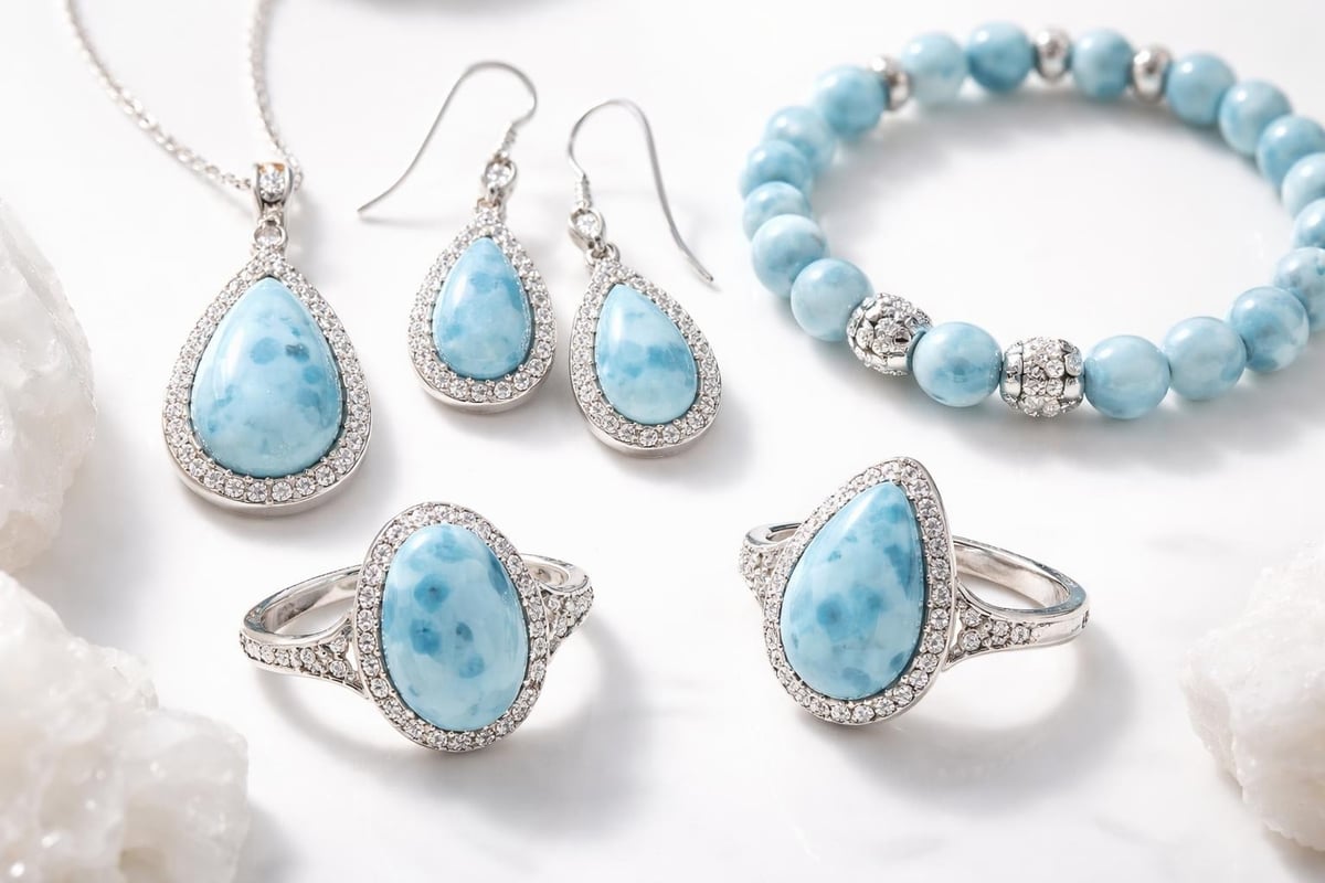Larimar jewelry applications