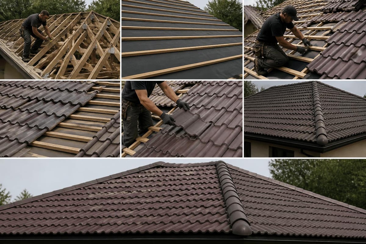 Concrete tile installation steps