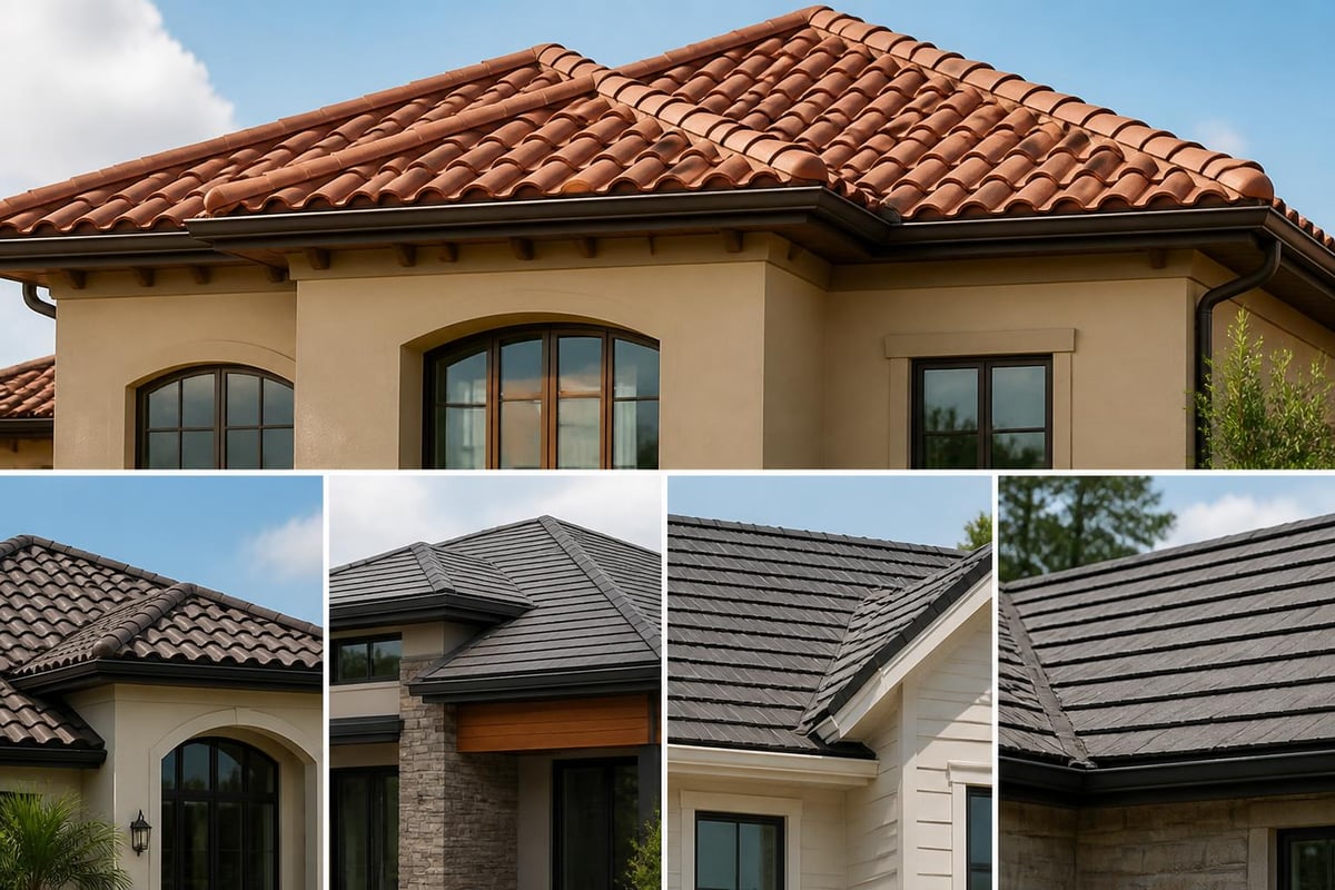 Concrete tile profiles and styles