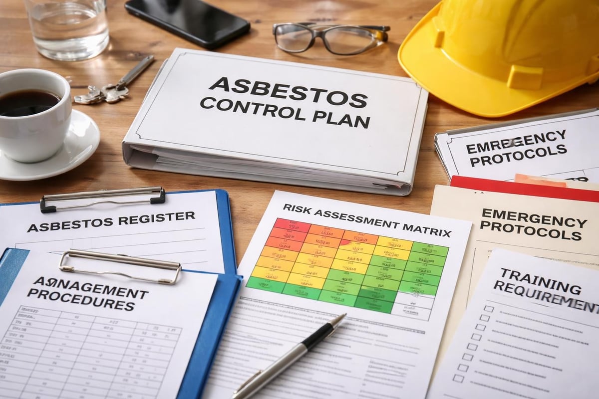 Asbestos control plan components diagram