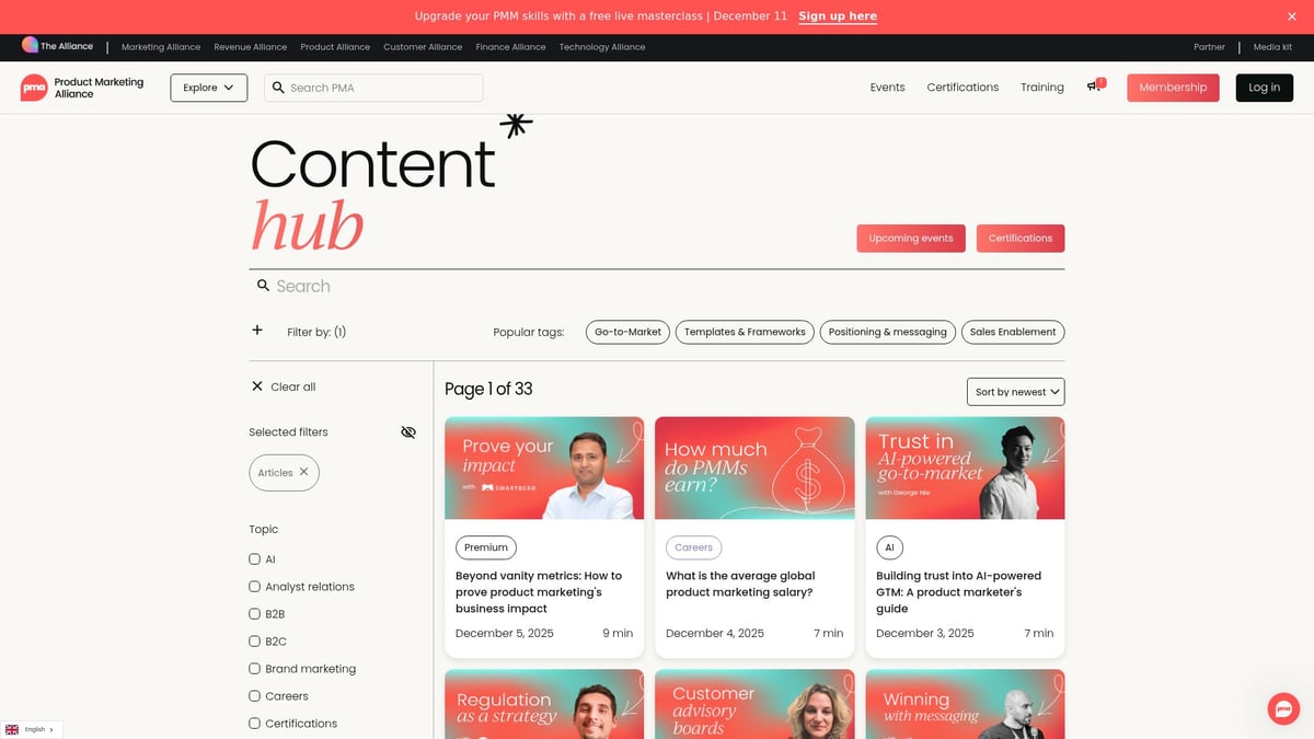 Top 10 SaaS Blog Must-Reads for 2026 Success - Product Marketing Alliance Blog