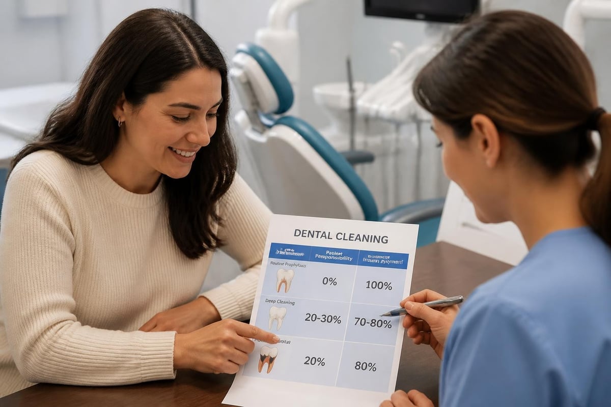 Insurance coverage breakdown for dental cleaning services
