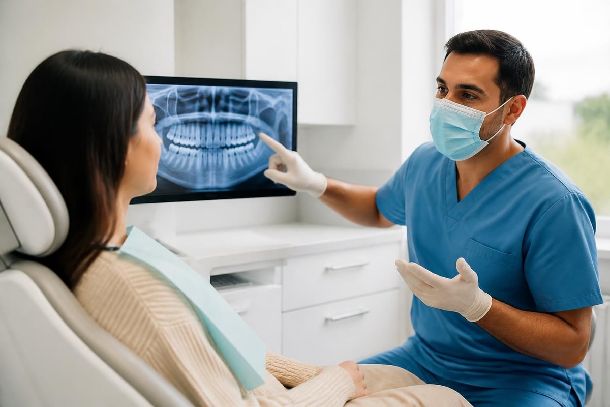 Professional dental cleaning appointment procedure