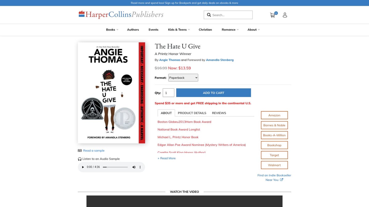 Top 10 Best Books Teenager Must Read in 2026 - The Hate U Give by Angie Thomas