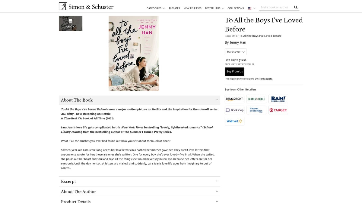 Top 10 Best Books Teenager Must Read in 2026 - To All the Boys I’ve Loved Before by Jenny Han