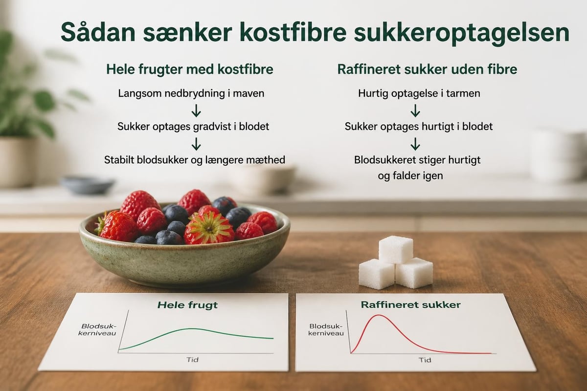 Fiber og sukkeroptagelse