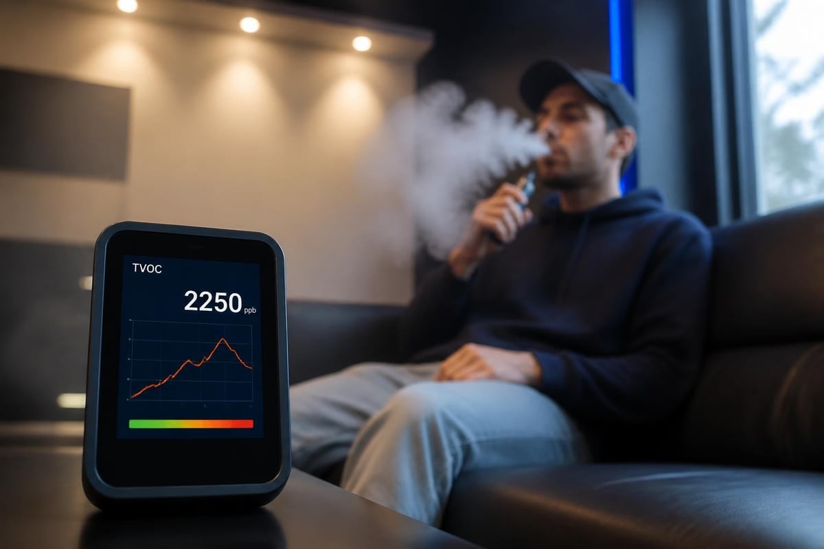 TVOC levels rising from vaping
