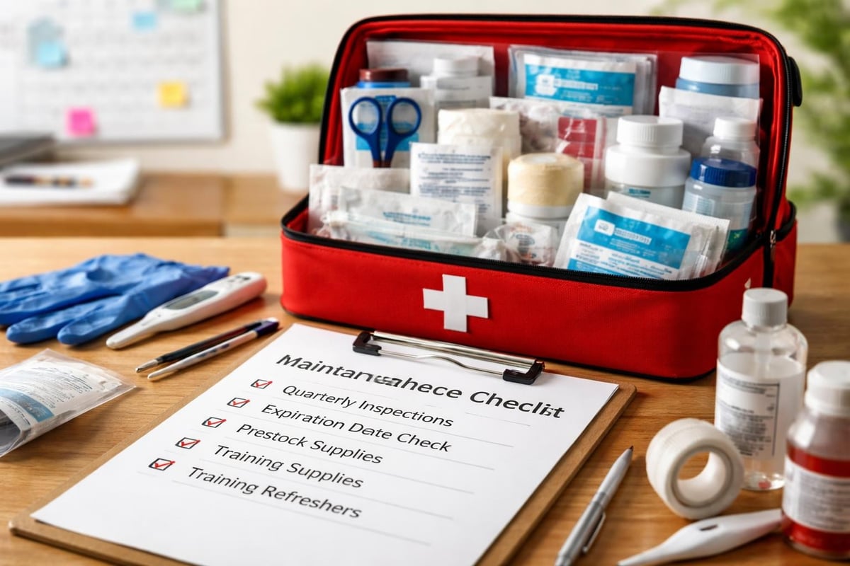 First aid kit maintenance schedule