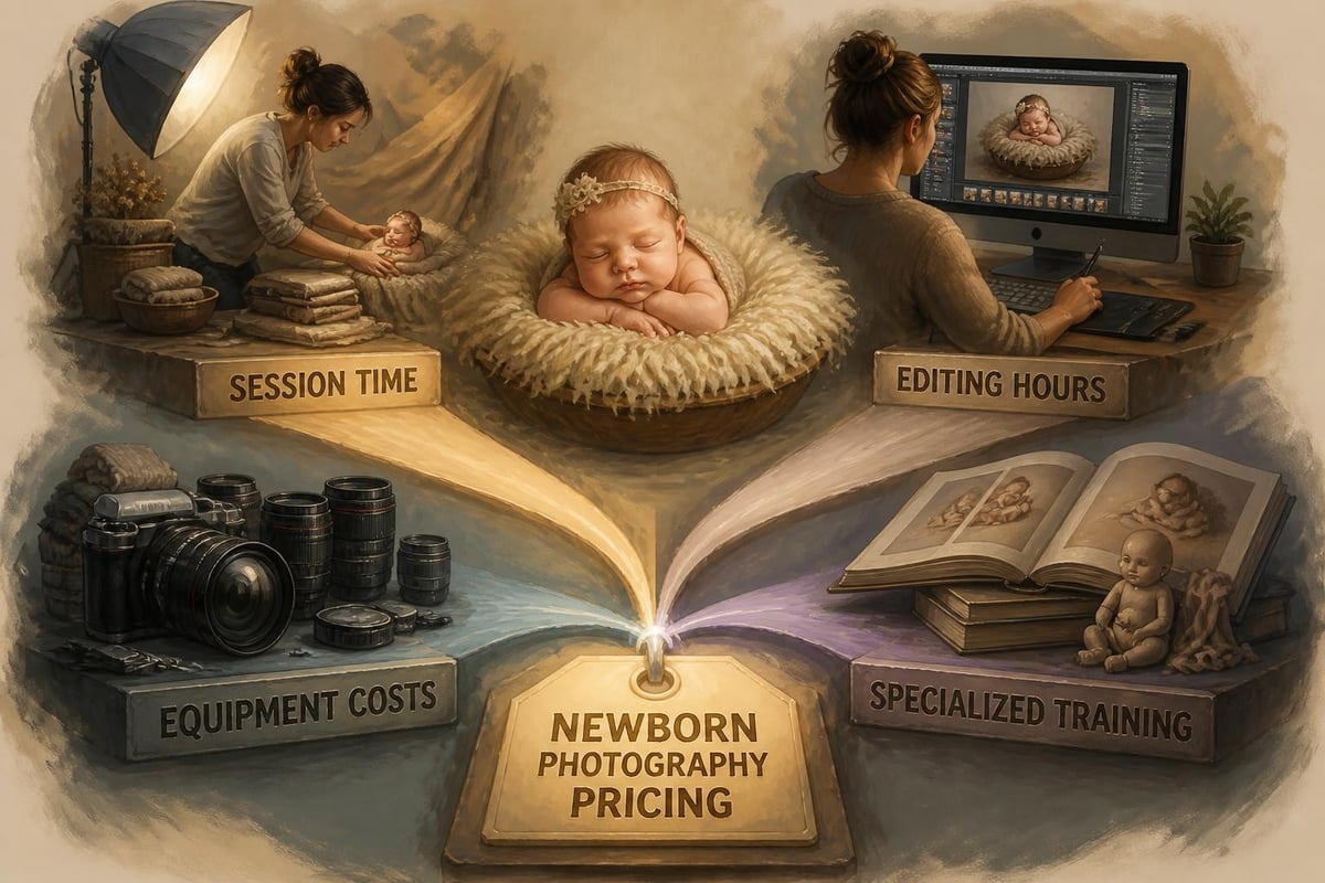 Newborn photography pricing components