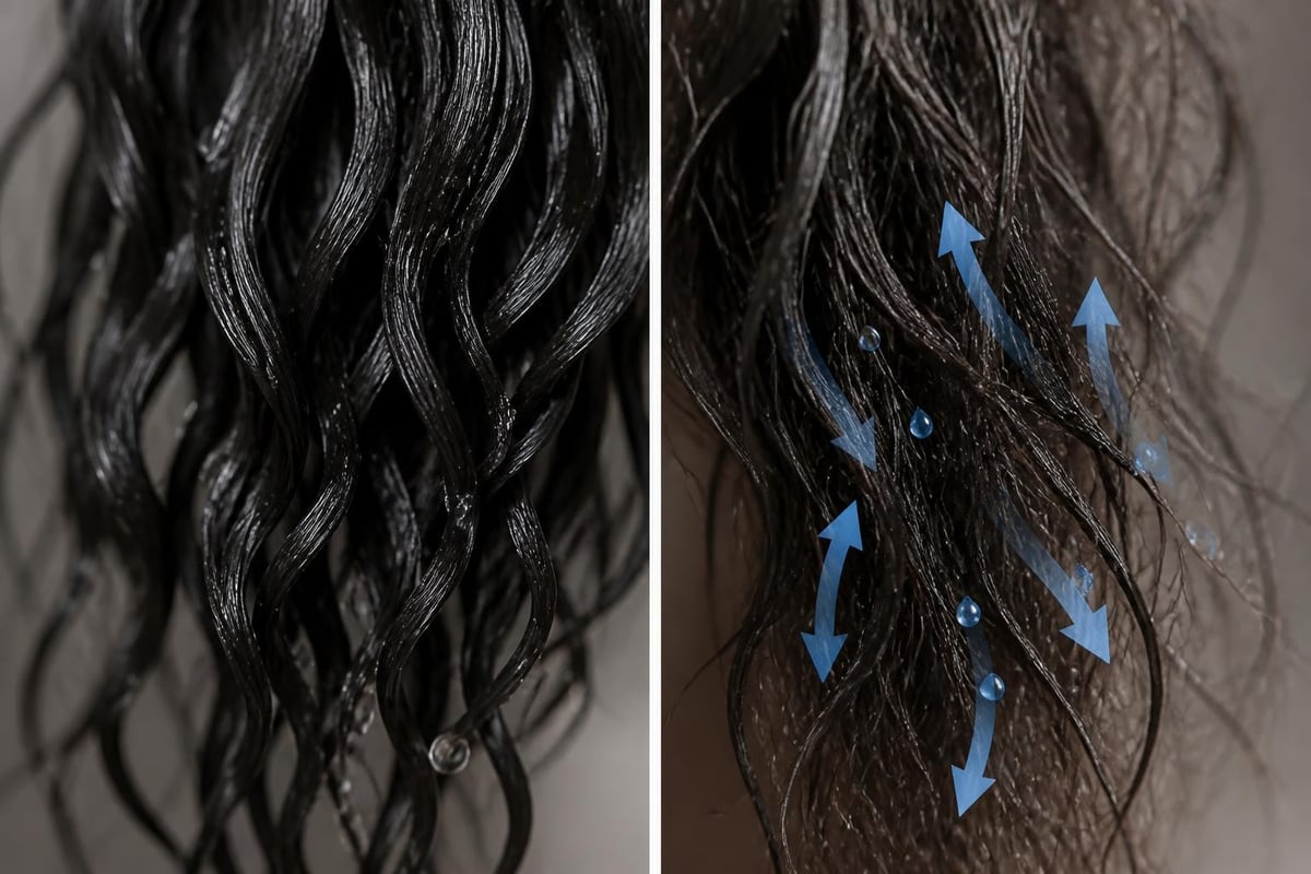 High porosity hair cuticle structure