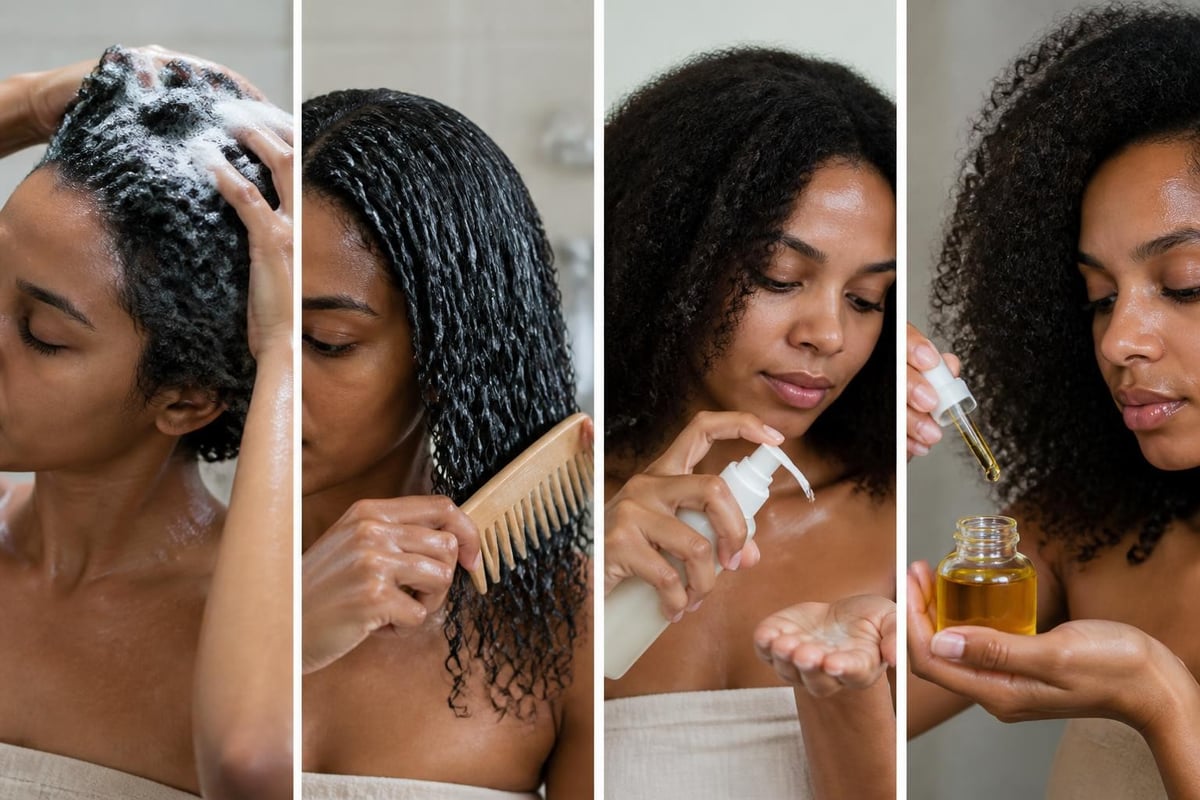 Layering products on high porosity hair