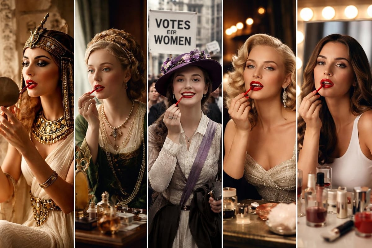 Historical evolution of red lipstick