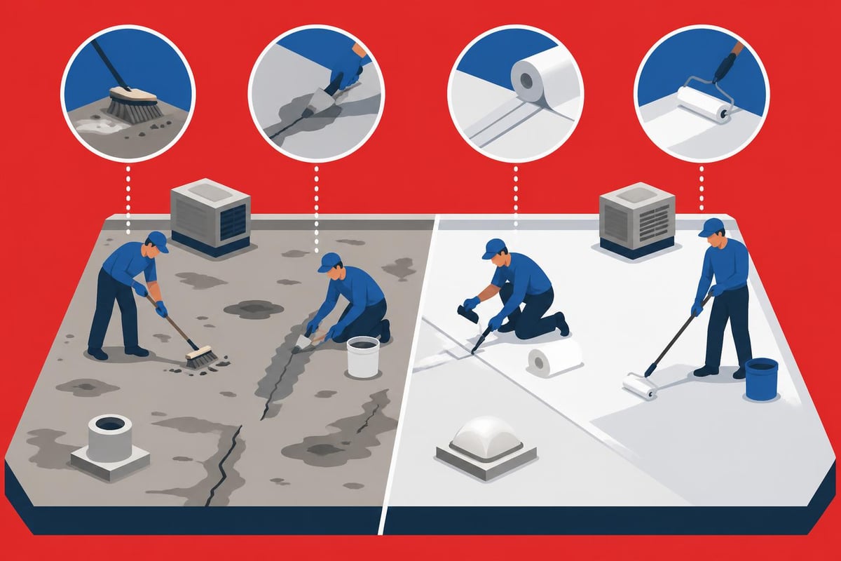Roof preparation work