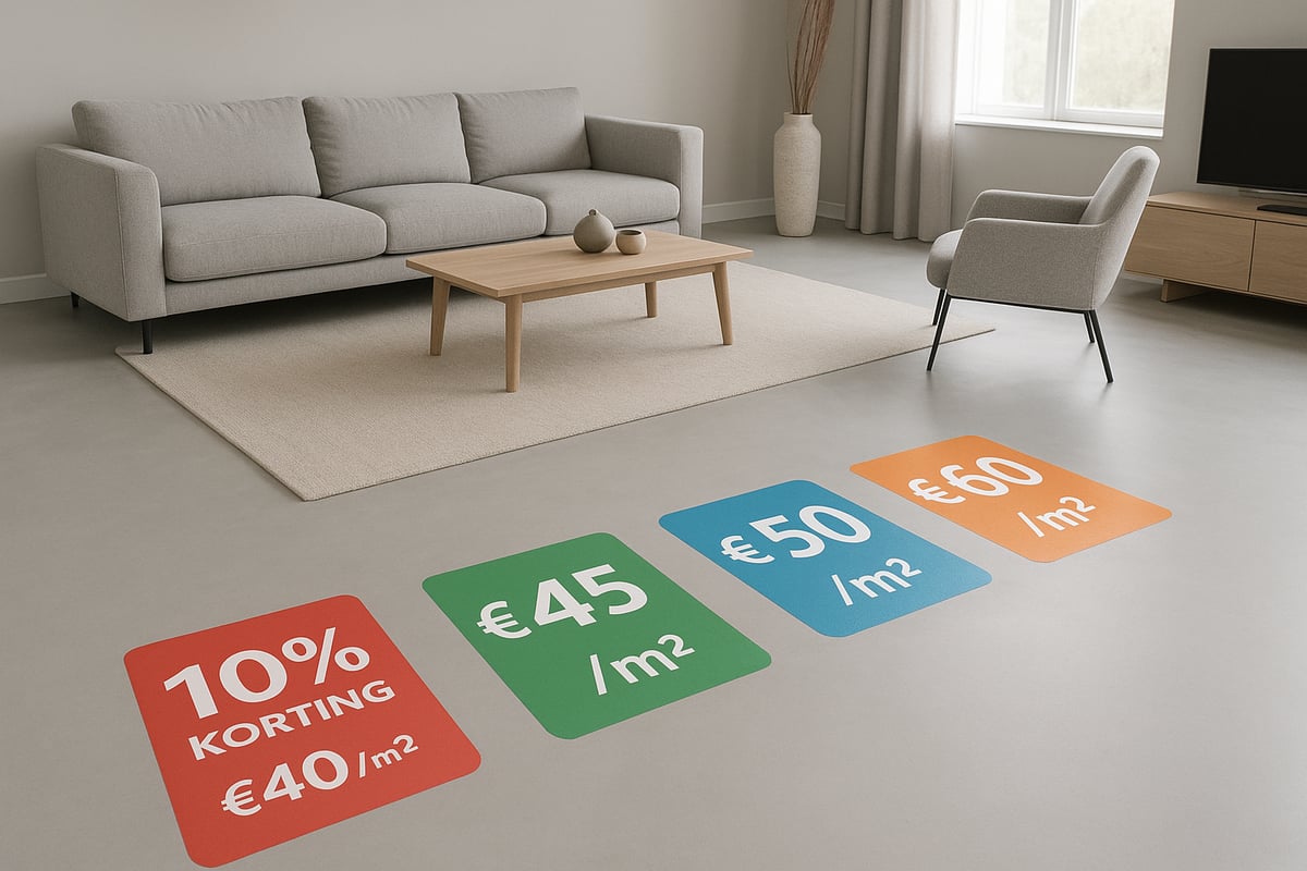 Prijsvoorbeelden en staffelkortingen gietvloer