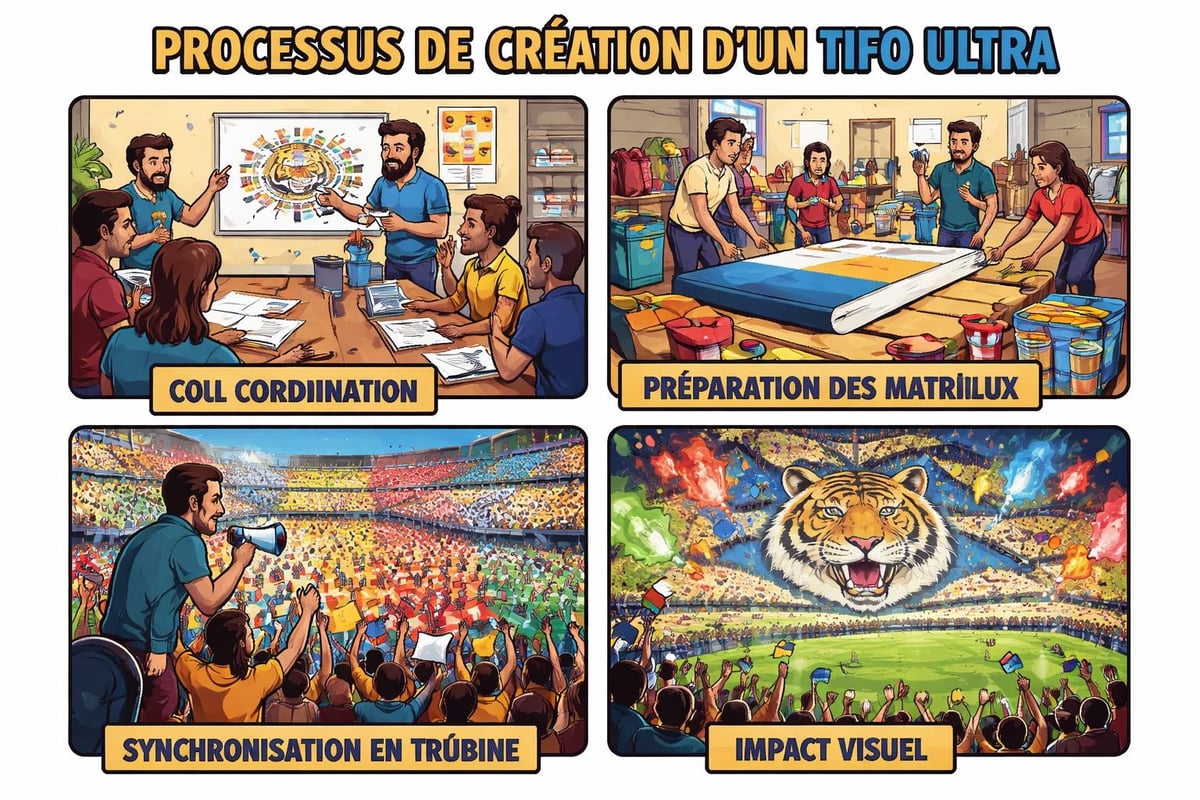 Organisation d'un tifo par les ultras