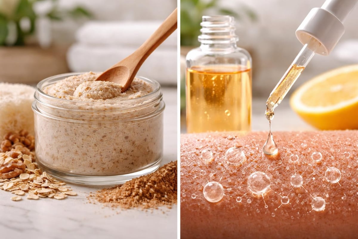 Physical versus chemical exfoliation comparison