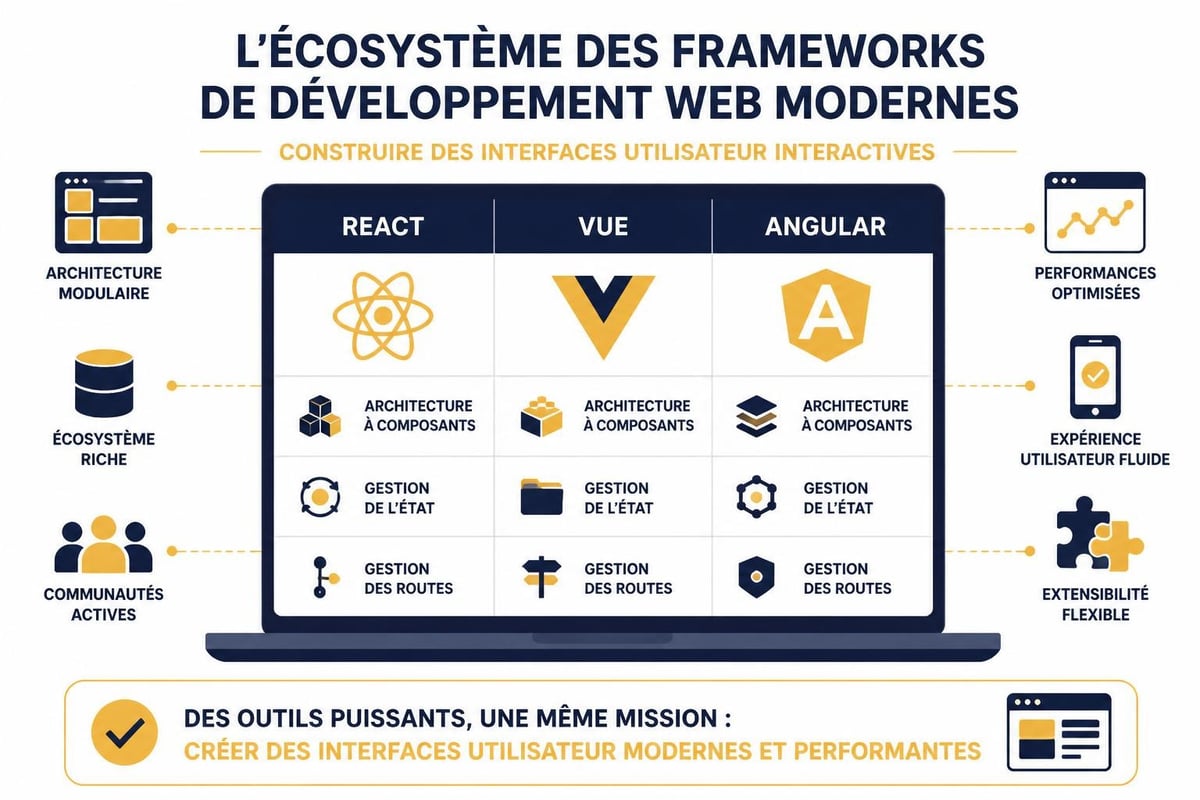 Frameworks développement web moderne
