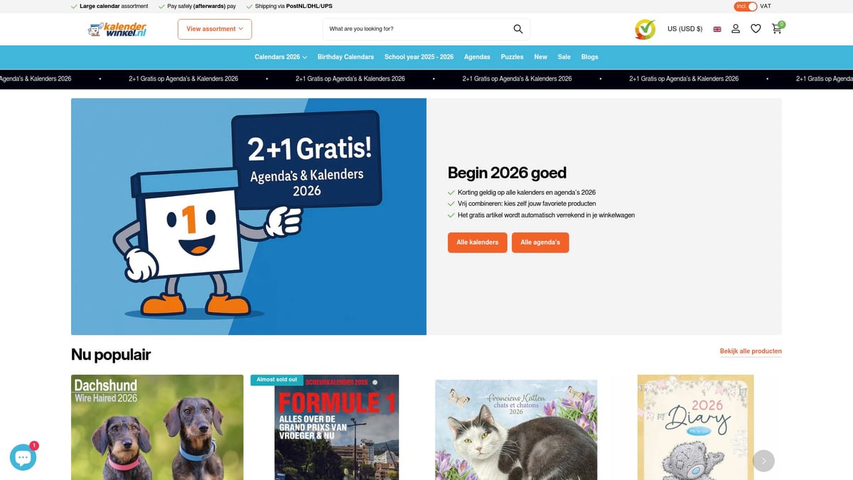Jaarkalender Met Weeknummers 2026: De Complete Gids - Kalenderwinkel.nl: Grootste Assortiment Jaarkalenders 2026
