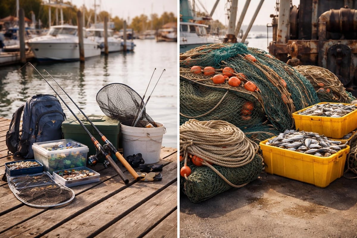Commercial versus recreational fishing needs