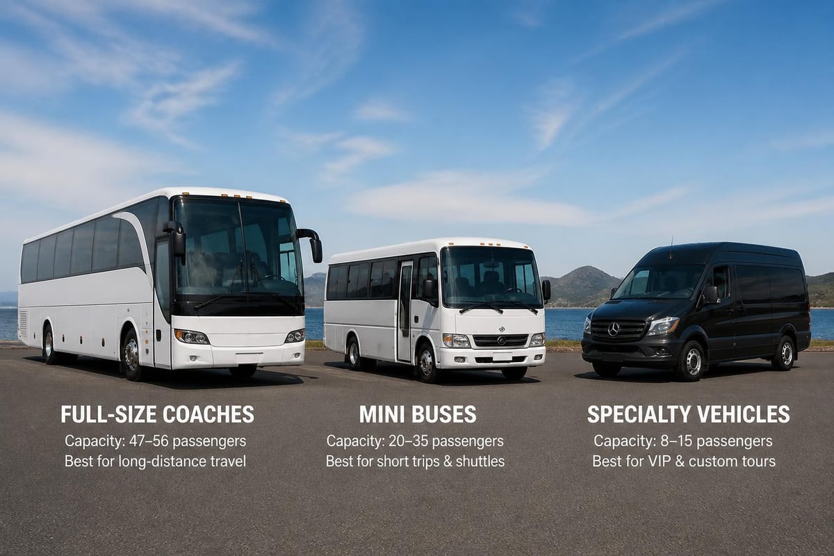 Tour bus size comparison