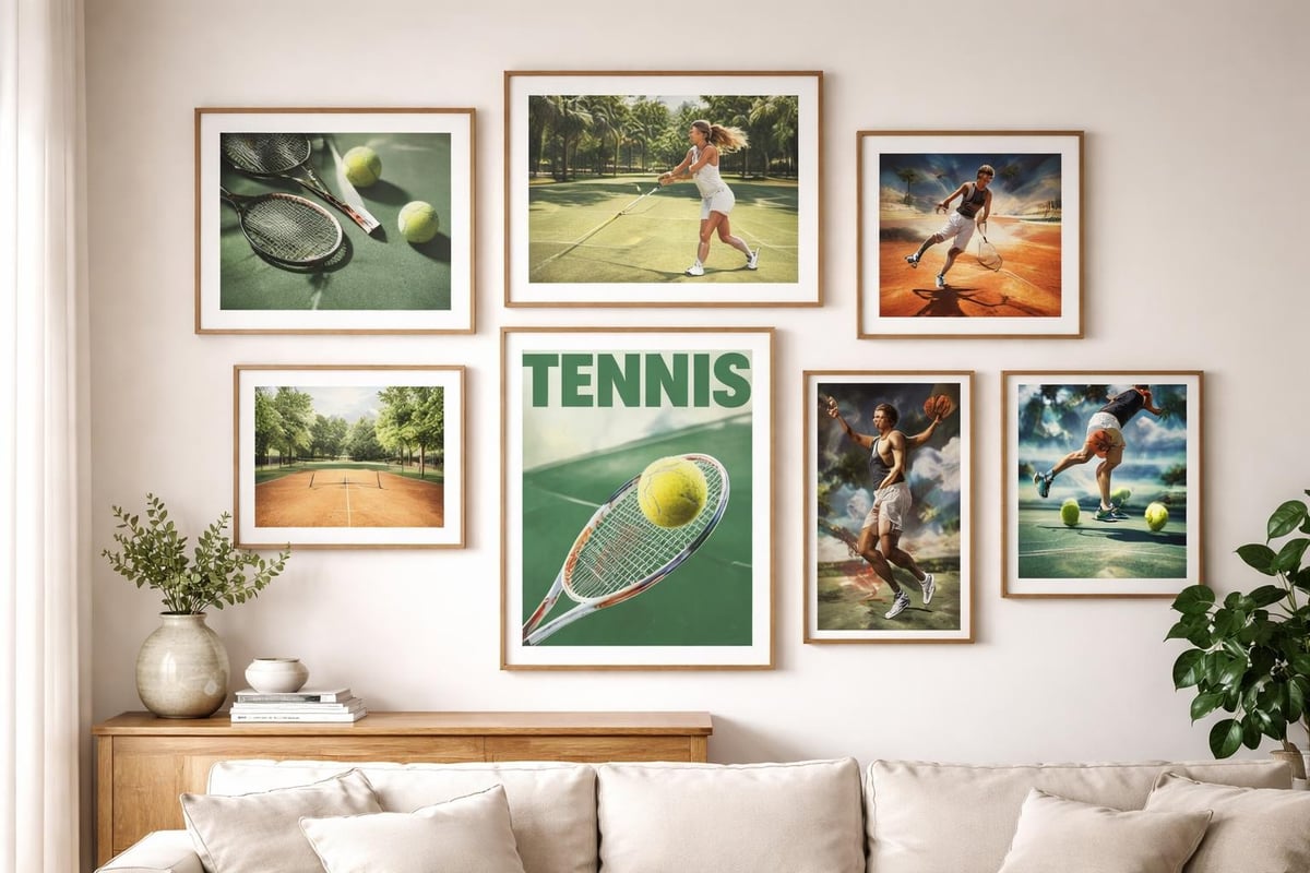 Sports wall gallery layout