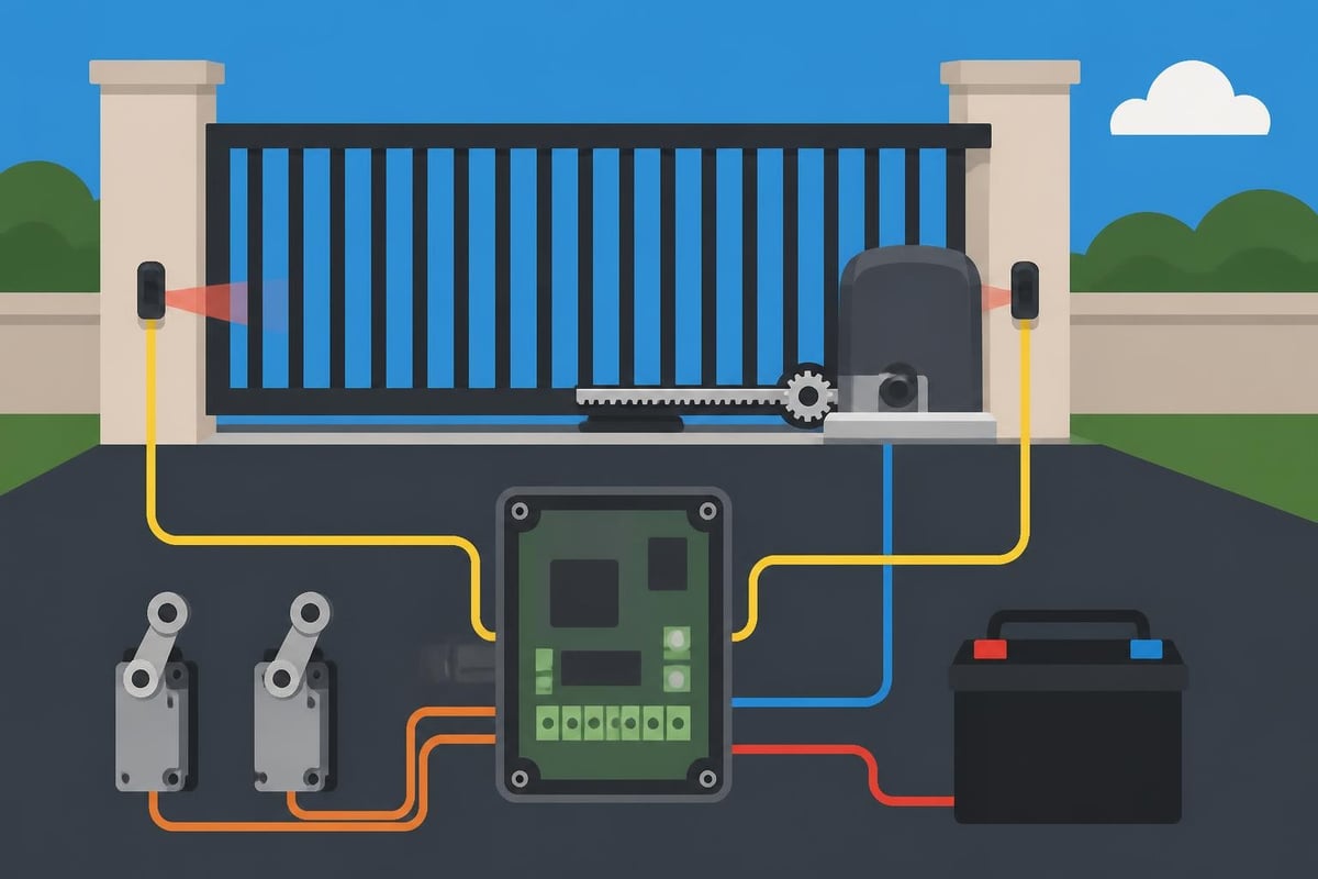 Mighty Mule Gate Opener Components Diagram
