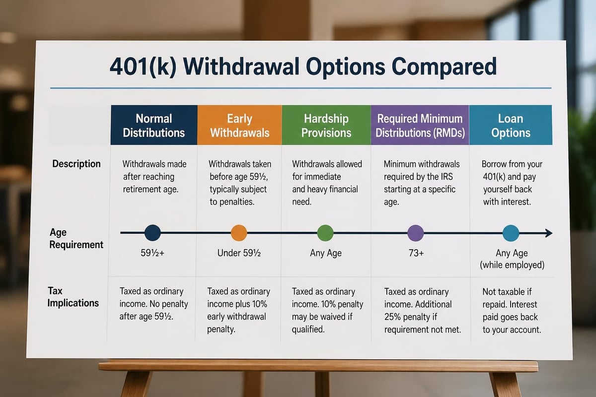 Types of 401k withdrawal options
