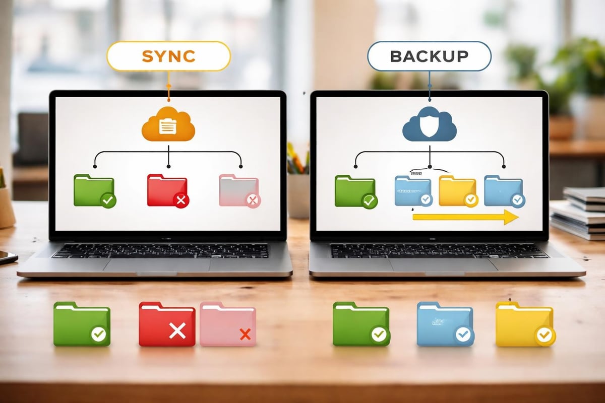OneDrive sync vs backup comparison