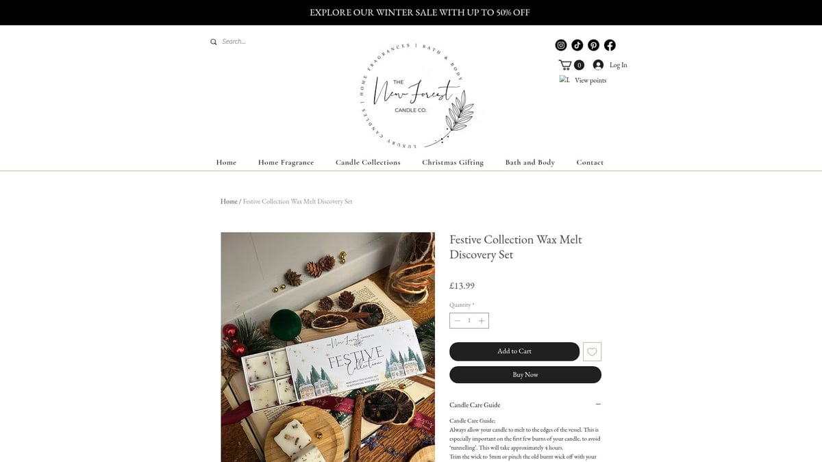 Top 7 Wax Melts For Christmas To Brighten Your 2026 Festivities - New Forest Candle Co. Festive Collection Wax Melt Discovery Set