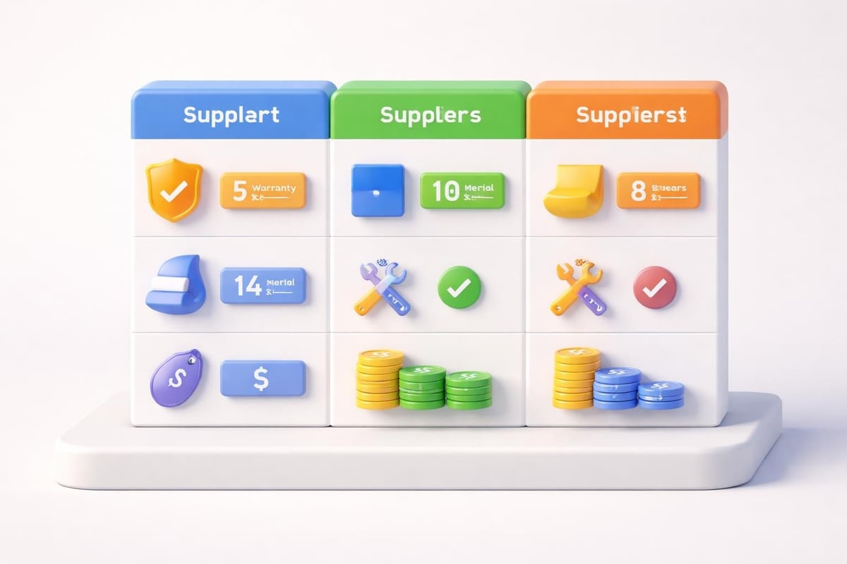 Quotation comparison checklist