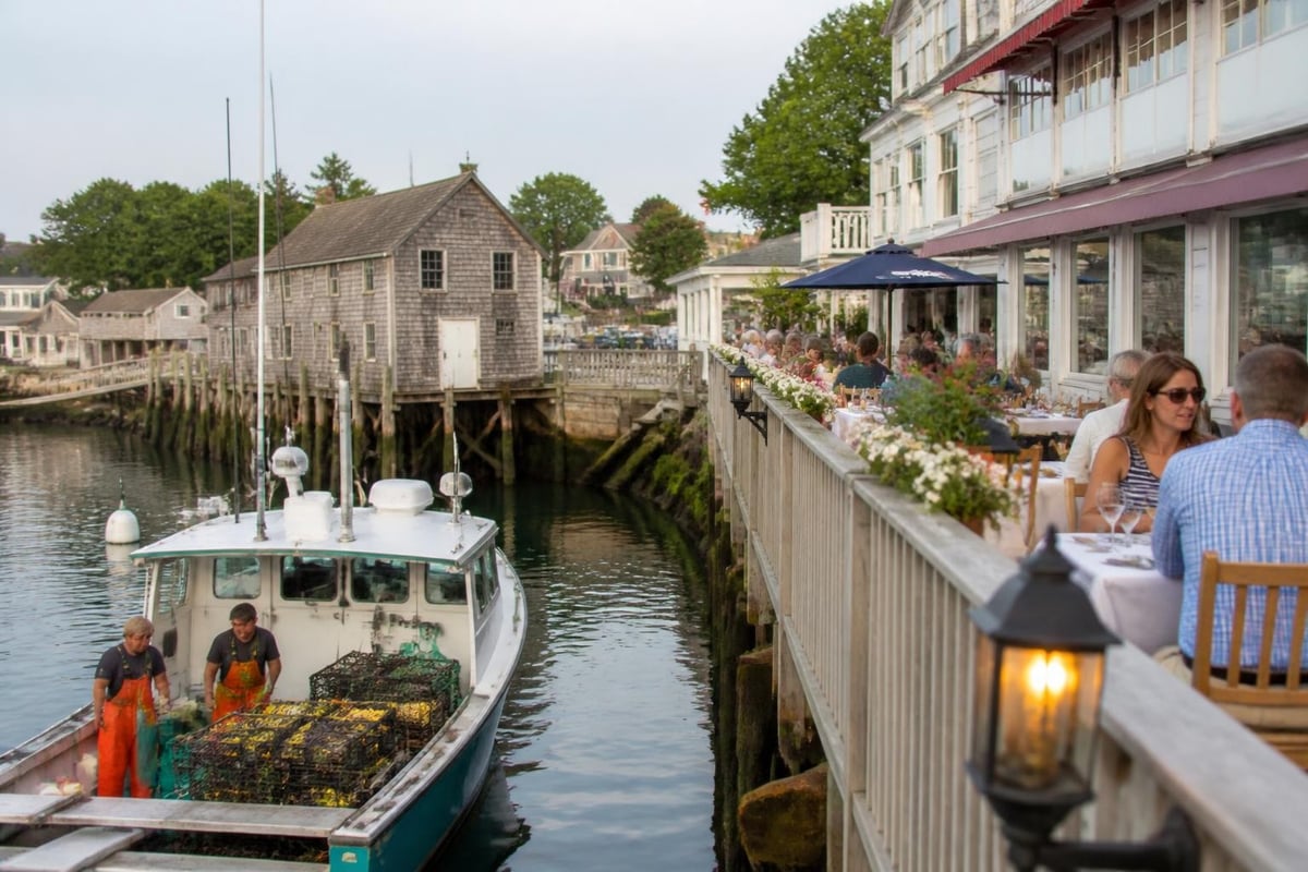 Kennebunkport harbor scene