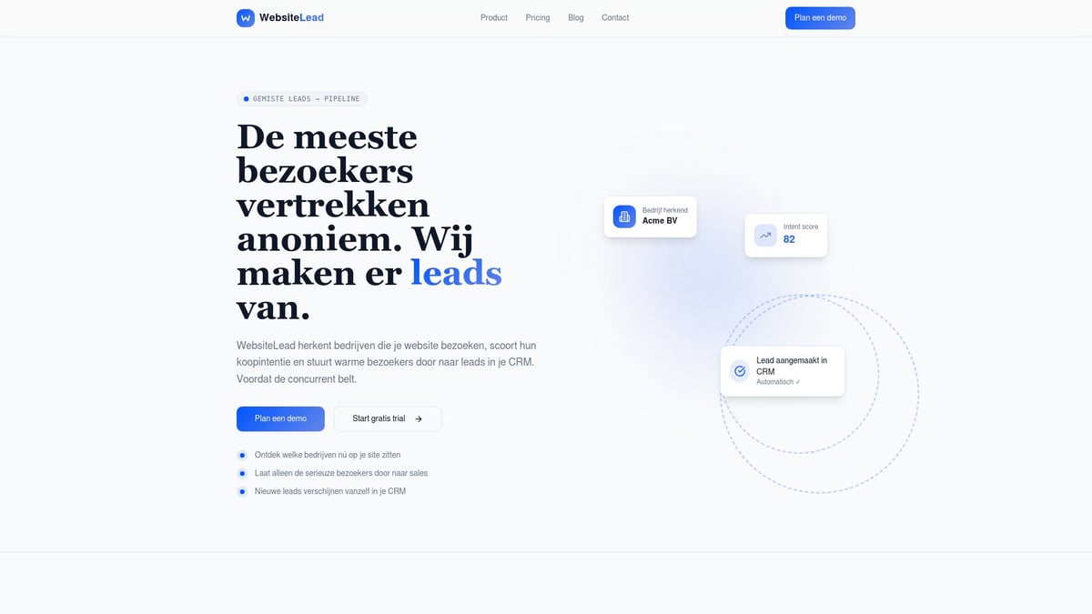Anonymous Website Visitor Identification Guide 2026 - WebsiteLead: Privacyvriendelijke Identificatie & CRM-integratie