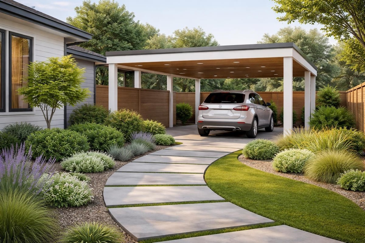 Carport landscape integration