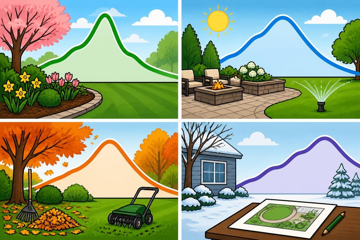 Seasonal search behavior for landscaping services