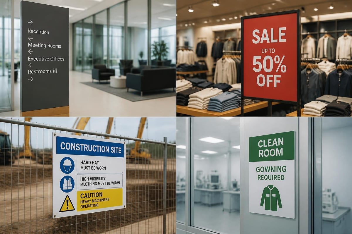 Industry sector signage differences