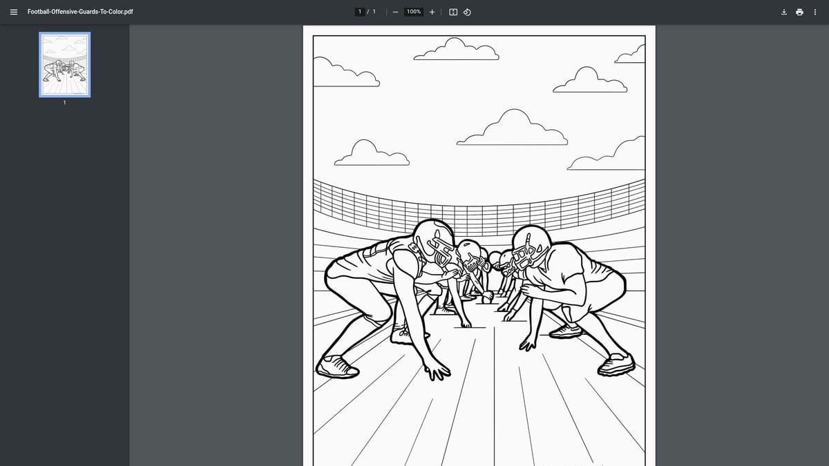 12 Best Football Coloring Pages for Kids in 2026 - Football Offensive Guards To Color – Monday Mandala
