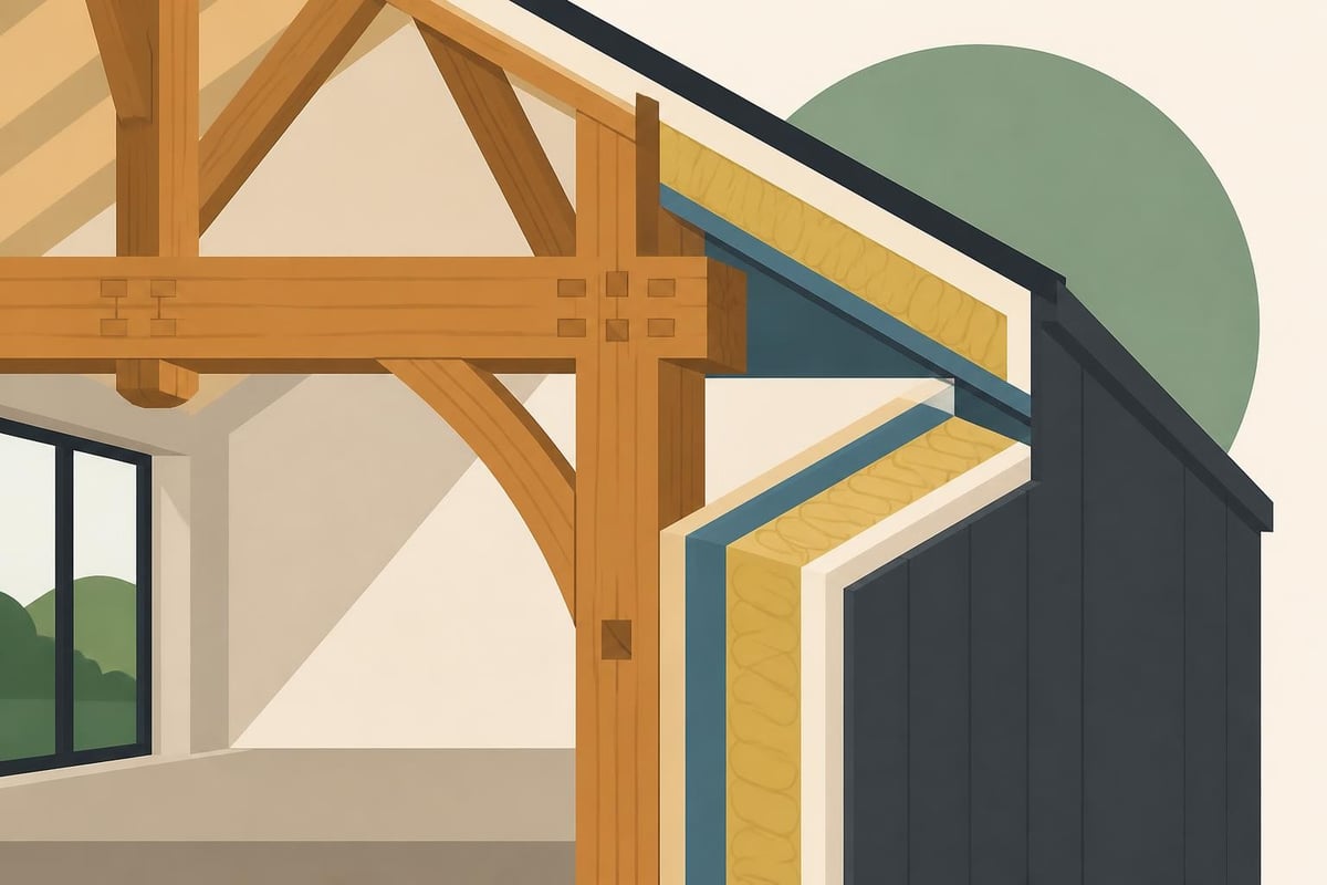 Modern timber frame building systems