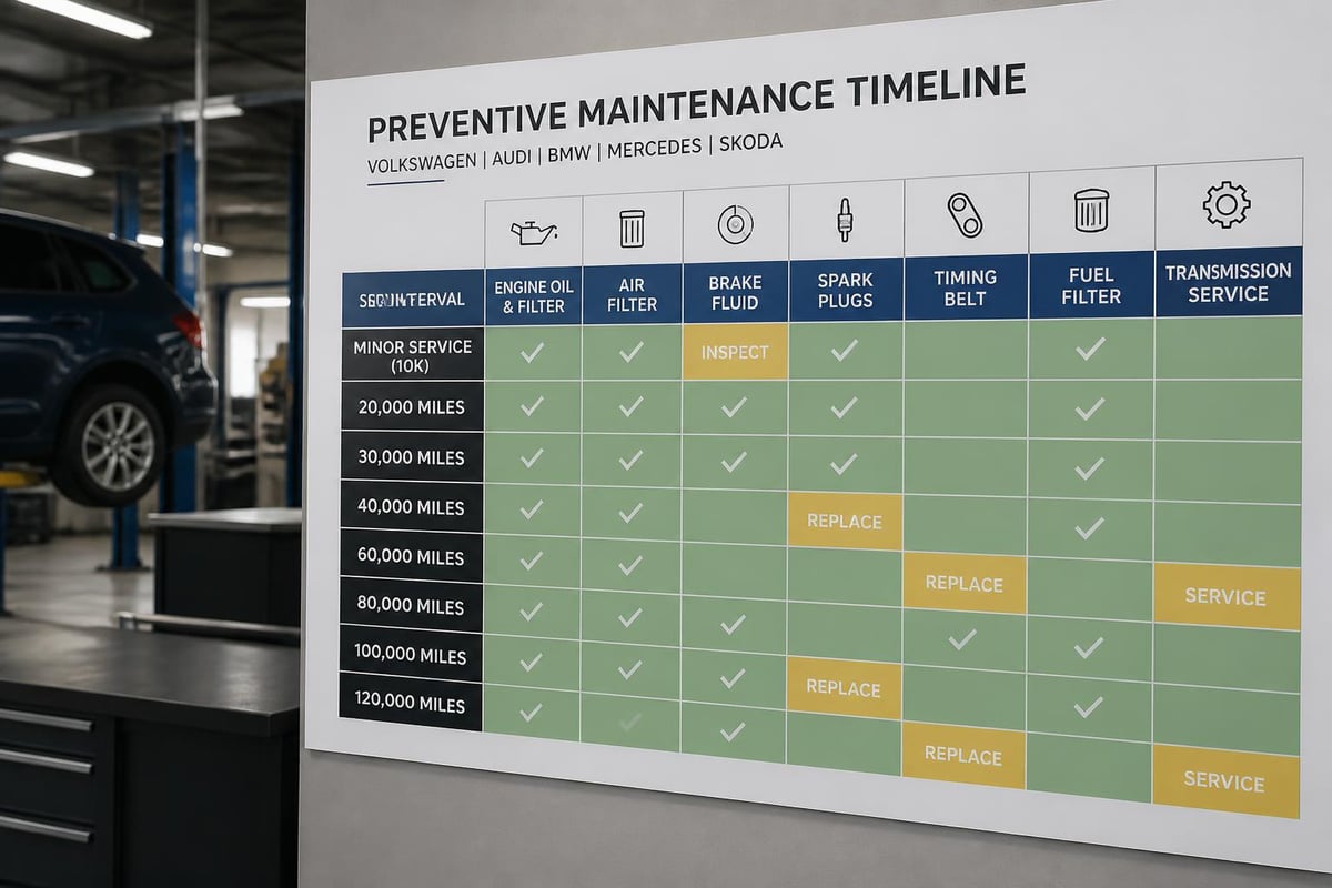 European vehicle maintenance schedule